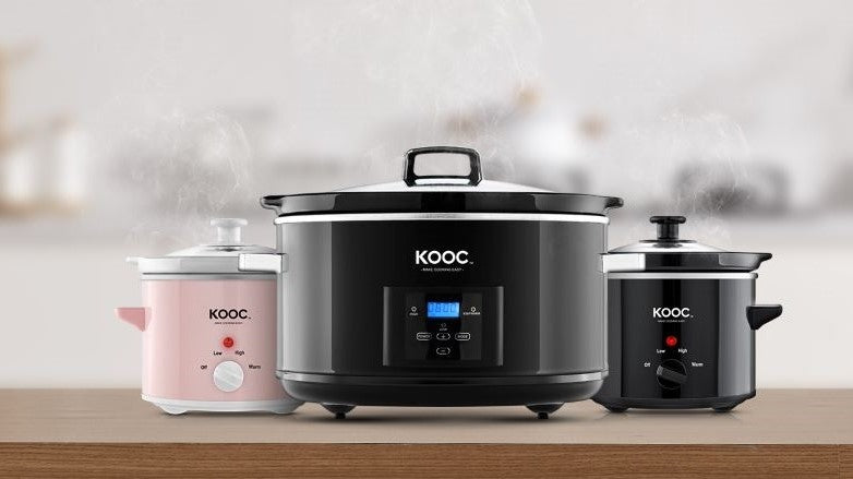 KOOC - Small Slow Cooker - 2 Quart, Black, with Free Liners – KOOC