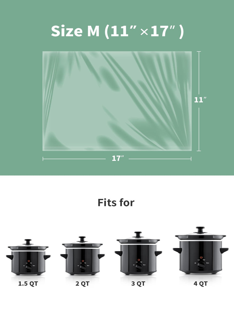 KOOC - Premium Disposable Slow Cooker Liners, XL Size Fit 6 to 10 Quart, 3  Packs