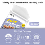 Load image into Gallery viewer, KOOC Slow Cooker Liners, 10 Count Small Size Disposable Slow Cooker Liners Plastic Bags Fit 0.65QT-1.25QT for Slow Cooker, Fresh Locking Seal Design, BPA Free, 8&quot;x 11&quot;, 10 Liners
