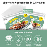 Load image into Gallery viewer, KOOC - Premium Disposable Slow Cooker Liners, M Size Fit 1.5 to 3 Quart, 2 Packs
