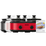 Load image into Gallery viewer, KOOC Dual Pot Slow Cooker