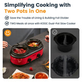 Load image into Gallery viewer, KOOC Dual Pot Slow Cooker