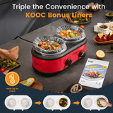 Load image into Gallery viewer, KOOC Dual Pot Slow Cooker