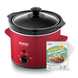 Load image into Gallery viewer, KOOC - Small Slow Cooker - 2 Quart, Red, with Free Liners