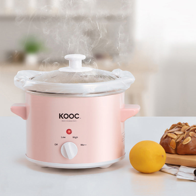 KOOC - Small Slow Cooker - 2 Quart, Black, with Free Liners – KOOC