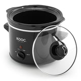 Load image into Gallery viewer, KOOC - Small Slow Cooker - 2 Quart, Black, with Free Liners