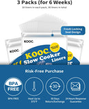 Load image into Gallery viewer, KOOC - Premium Disposable Slow Cooker Liners, XL Size Fit 6 to 10 Quart, 3 Packs