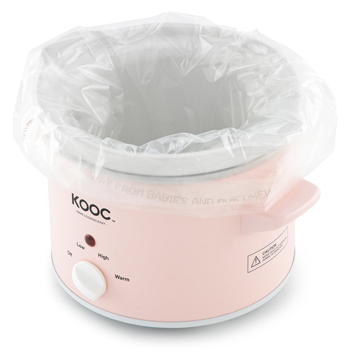 KOOC - Small Slow Cooker - 2 Quart, Pink, with Free Liners – KOOC