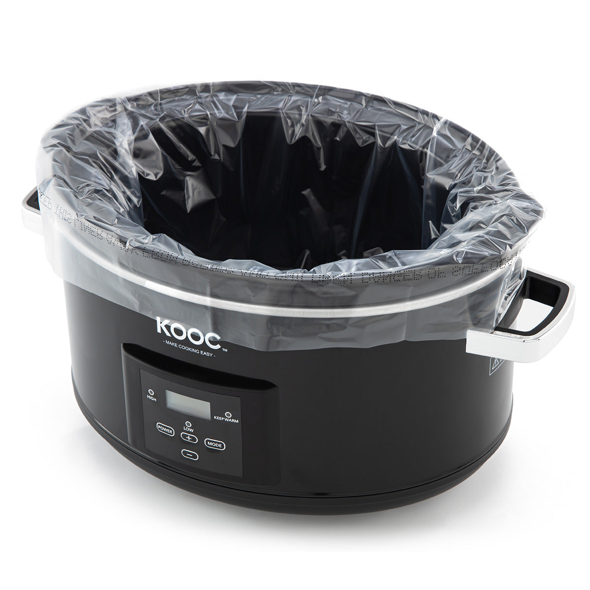 KOOC - Premium Programmable Slow Cooker - 8.5 Quart, with Free Liners