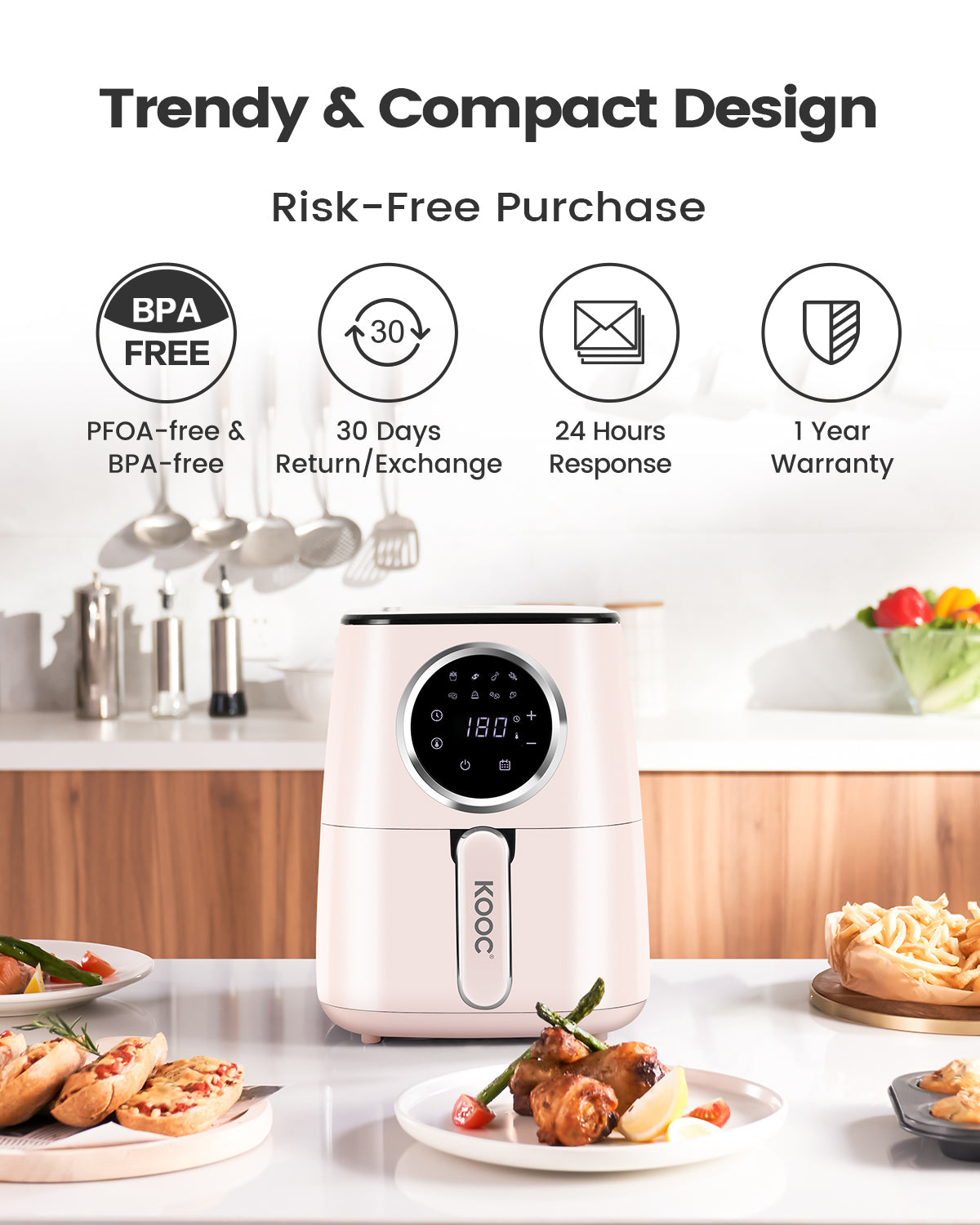 Air Fryer, 4.5 QT AirFryer Electric Hot Air Fryers Oven Oilless Cooke Air  Fryer