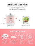 Load image into Gallery viewer, KOOC - Small Slow Cooker - 2 Quart, Pink, with Free Liners
