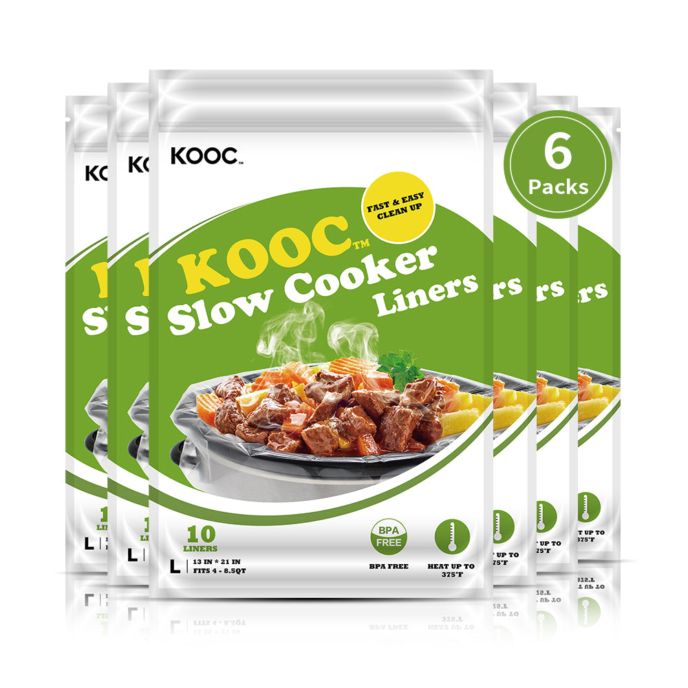 KOOC Small Slow Cooker, 2-Quart, Free Liners Included for Easy Clean-up  w/Liners